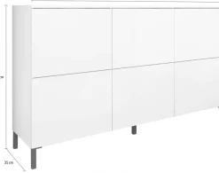 borchardt Möbel Kommode »Haama, Sideboard mit Metallfüßen, Push-to-open-Technik, Breite 139 cm« viel Stauraum, verstellbare Böden