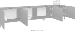 borchardt Möbel Lowboard »Sophia, TV-Schrank mit Metallfüßen« Breite 200 cm, 4-türig, Design Made in Germany