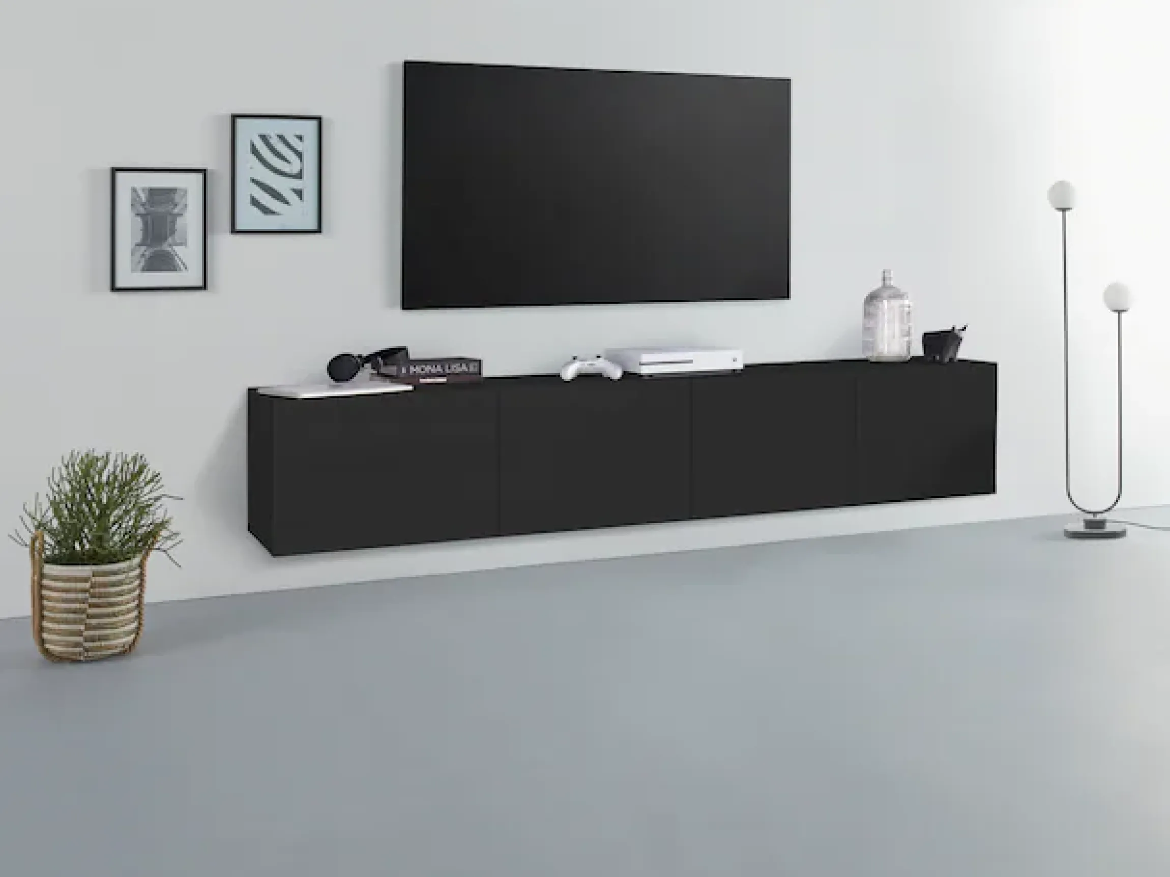 borchardt Möbel Lowboard »Sophia, TV-Schrank mit 4 Türen, hängend oder stehend« Breite 200 cm mit 4 Türen, stehend und hängend
