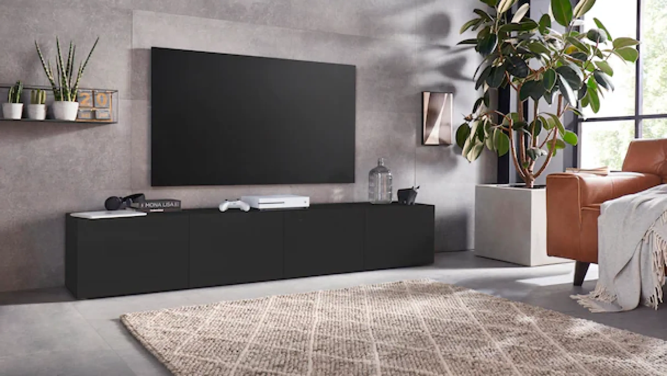 borchardt Möbel Lowboard »Sophia, TV-Schrank mit 4 Türen, hängend oder stehend« Breite 200 cm mit 4 Türen, stehend und hängend