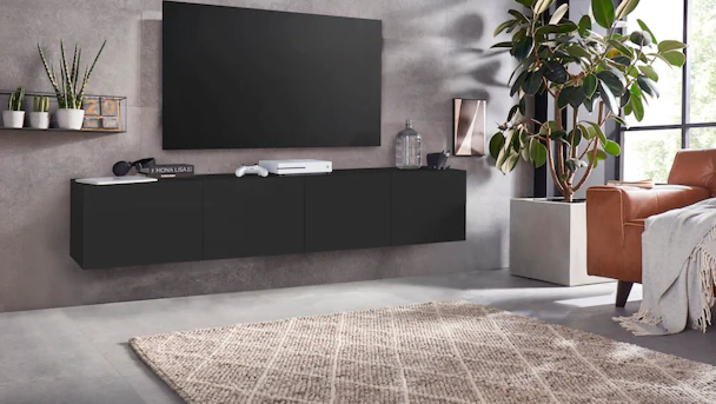 borchardt Möbel Lowboard »Sophia, TV-Schrank mit 4 Türen, hängend oder stehend« Breite 200 cm mit 4 Türen, stehend und hängend