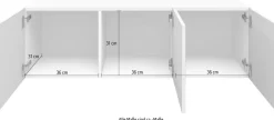 borchardt Möbel Lowboard »Vaasa, Konsole, Hängeschrank mit 3 Türen« Breite 114 cm, nur hängend