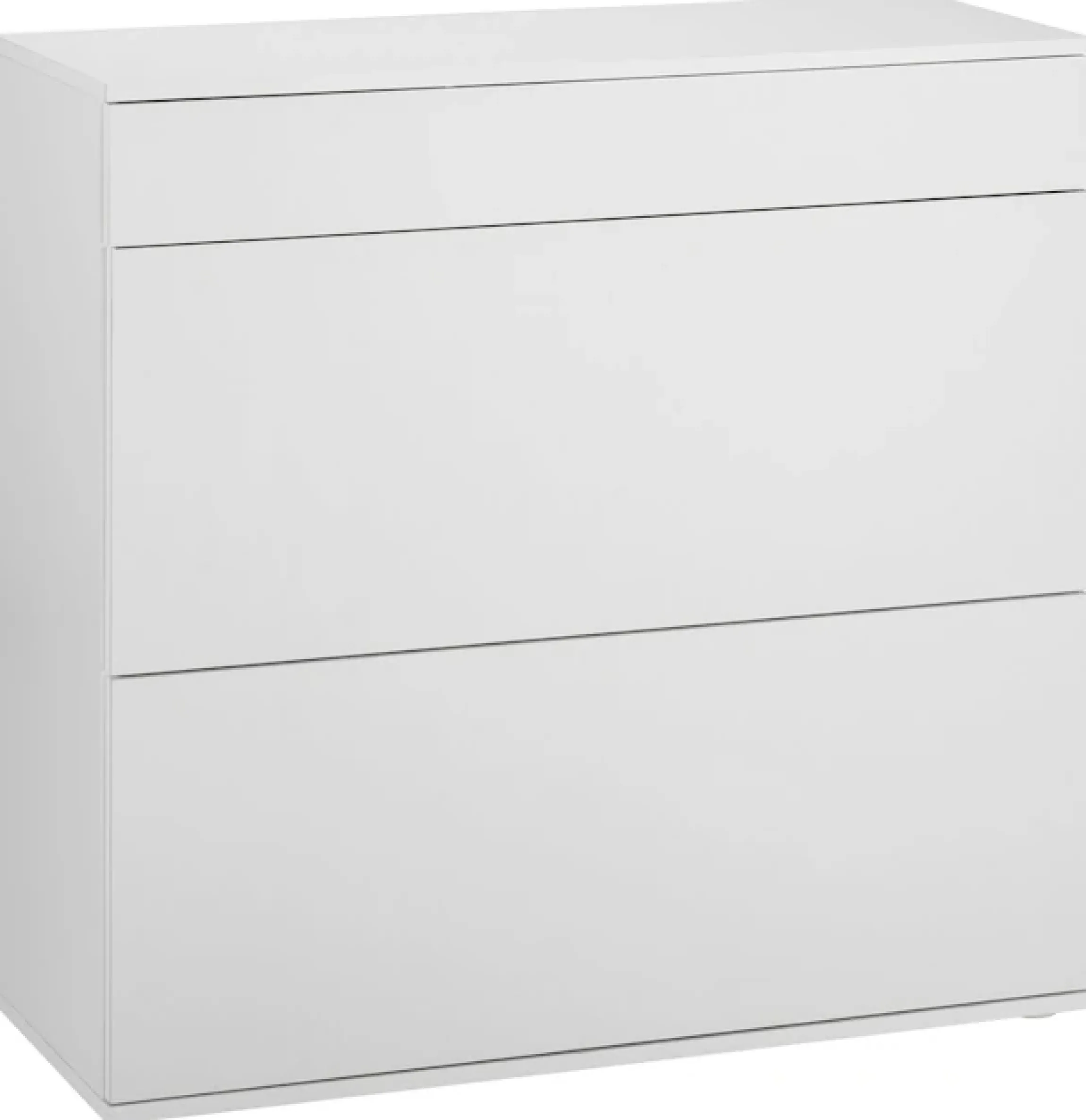 borchardt Möbel Schuhschrank »Torben, Schuhregal mit 4 Fächern für ca. 16 Paar Schuhe, Breite 89 cm« Push-to-open-Funktion, Schubkasten, 2 Klappen, 2 verstellbare Böden