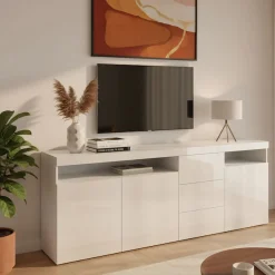 borchardt Möbel Sideboard »Kapstadt, Kommode mit Push-to-open-Funktion, Hochglanz-Dekor« Breite 200cm mit viel Stauraum, 3 Schubfächern und 3 Türen