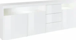 borchardt Möbel Sideboard »Kapstadt, Kommode mit Push-to-open-Funktion, Hochglanz-Dekor« Breite 200cm mit viel Stauraum, 3 Schubfächern und 3 Türen