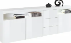 borchardt Möbel Sideboard »Kapstadt, Kommode mit Push-to-open-Funktion, Hochglanz-Dekor« Breite 200cm mit viel Stauraum, 3 Schubfächern und 3 Türen