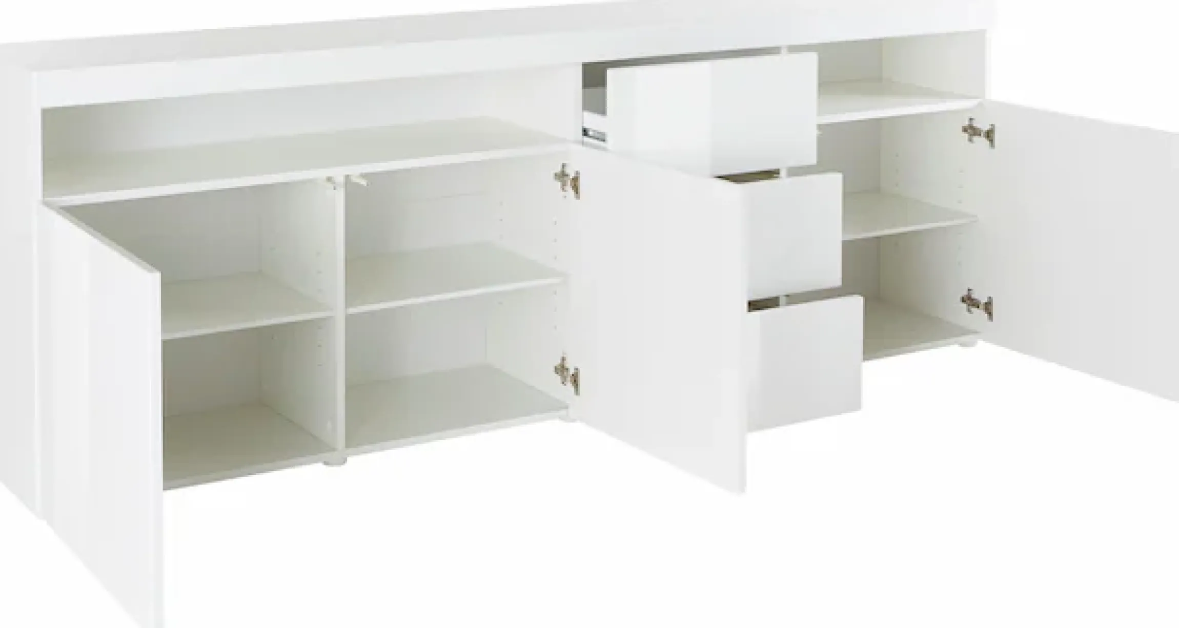 borchardt Möbel Sideboard »Kapstadt, Kommode mit Push-to-open-Funktion, Hochglanz-Dekor« Breite 200cm mit viel Stauraum, 3 Schubfächern und 3 Türen