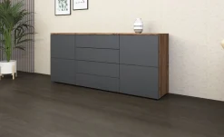 borchardt Möbel Sideboard »Rova, Kommode Breite 166 cm« Mit praktischer Push-to-open-Funktion, 4 Türen und 4 Schubkästen