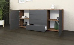 borchardt Möbel Sideboard »Rova, Kommode Breite 166 cm« Mit praktischer Push-to-open-Funktion, 4 Türen und 4 Schubkästen
