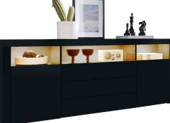 borchardt Möbel Sideboard »Santa Fé, Kommode 166 cm breit« Push-to-open-Funktion, 2 Türen, 3 Schubkästen und 3 offene Fächer