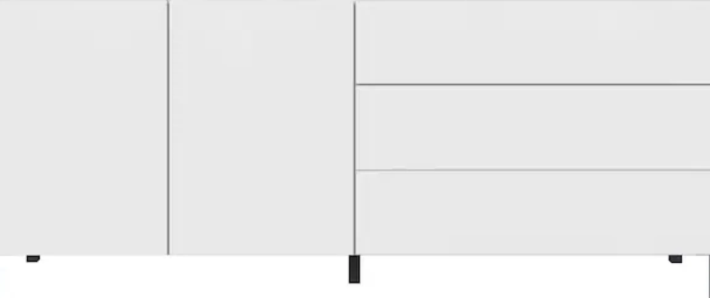 borchardt Möbel Sideboard »Sophia, Kommode mit Metallfüßen, 3 Schubkästen, Breite 152 oder 190 cm« grifflose Optik, viel Stauraum, verstellbare Böden
