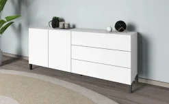 borchardt Möbel Sideboard »Sophia, Kommode mit Metallfüßen, 3 Schubkästen, Breite 152 oder 190 cm« grifflose Optik, viel Stauraum, verstellbare Böden