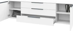 borchardt Möbel Sideboard »Tom, Kommode Breite 200cm, hängend oder stehend mit Metallgriffen« 2 Türen 3 Schubkästen, verstellbare Einlegeböden