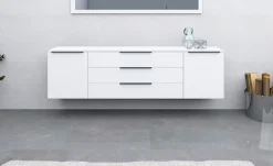 borchardt Möbel Sideboard »Tom, Kommode Breite 200cm, hängend oder stehend mit Metallgriffen« 2 Türen 3 Schubkästen, verstellbare Einlegeböden