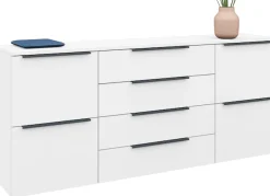 borchardt Möbel Sideboard »Tom« Breite 166 cm, verstellbare Einlegeböden, lackierte Alu-Profilgriffe
