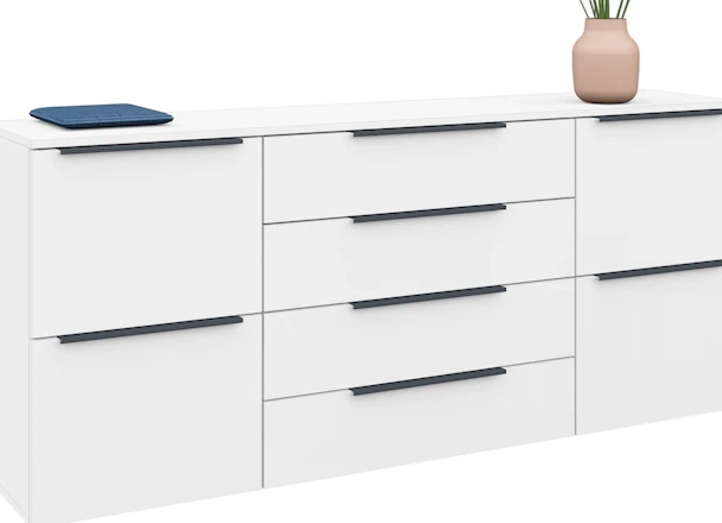borchardt Möbel Sideboard »Tom« Breite 166 cm, verstellbare Einlegeböden, lackierte Alu-Profilgriffe