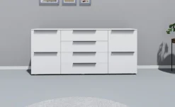 borchardt Möbel Sideboard »Tom« Breite 166 cm, verstellbare Einlegeböden, lackierte Alu-Profilgriffe