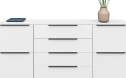 borchardt Möbel Sideboard »Tom« Breite 166 cm, verstellbare Einlegeböden, lackierte Alu-Profilgriffe