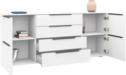 borchardt Möbel Sideboard »Tom« Breite 166 cm, verstellbare Einlegeböden, lackierte Alu-Profilgriffe