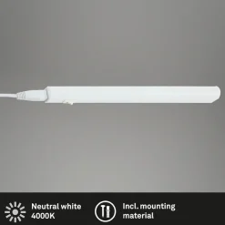 Briloner Leuchten LED Unterbauleuchte »2379046 TOOK« LED-Board Warmweiß LED Lichtleiste, 31,3x2,2x3cm, Weiß, 4W, Küche, Schrank, Unterschrank