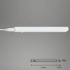 Briloner Leuchten LED Unterbauleuchte »2379046 TOOK« LED-Board Warmweiß LED Lichtleiste, 31,3x2,2x3cm, Weiß, 4W, Küche, Schrank, Unterschrank