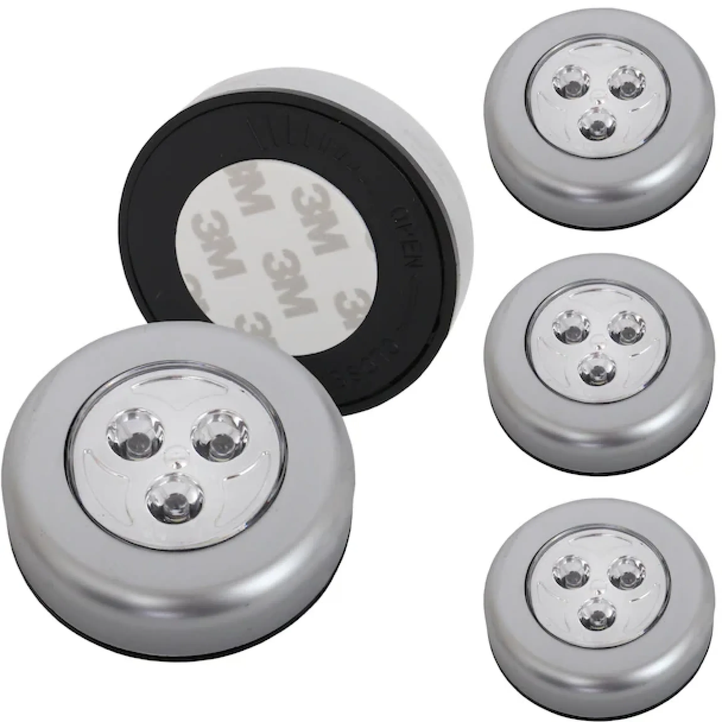 Briloner Leuchten LED Unterbauleuchte »LED Push Light, titanfarbig, 5er-Set, je 3xLED« LED-Modul
