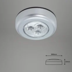 Briloner Leuchten LED Unterbauleuchte »LED Push Light, titanfarbig, 5er-Set, je 3xLED« LED-Modul