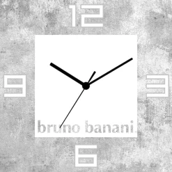 Bruno Banani Wanduhr »Beton auf Alu« wahlweise mit Quarz- oder Funkuhrwerk, lautlos ohne Tickgeräusche