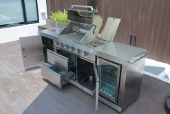 Buschbeck Outdoor-Küche »»Oxford« mit Gasgrill und Kühlschrank« BxTxH: 245x60x119 cm