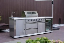 Buschbeck Outdoor-Küche »»Oxford« mit Gasgrill und Kühlschrank« BxTxH: 245x60x119 cm
