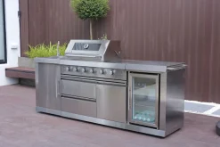 Buschbeck Outdoor-Küche »»Oxford« mit Gasgrill und Kühlschrank« BxTxH: 245x60x119 cm
