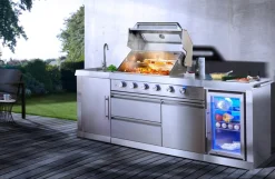 Buschbeck Outdoor-Küche »»Oxford« mit Gasgrill und Kühlschrank« BxTxH: 245x60x119 cm