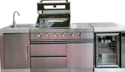 Buschbeck Outdoor-Küche »»Oxford« mit Gasgrill und Kühlschrank« BxTxH: 245x60x119 cm