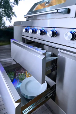 Buschbeck Outdoor-Küche »»Oxford« mit Gasgrill und Kühlschrank« BxTxH: 245x60x119 cm