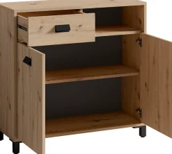 byLIVING Badkommode »Wellness« 80cm Badezimmer Kommode mit Metallgriffen und viel Stauraum