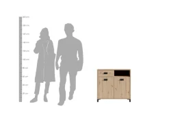 byLIVING Badkommode »Wellness« 80cm Badezimmer Kommode mit Metallgriffen und viel Stauraum