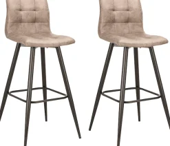 byLIVING Bargruppe »Essgruppe Nele, Stühle Simone« Set, Tisch mit Barhockern, 3 Stk. tlg. Barhocker, Bartisch