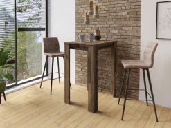 byLIVING Bargruppe »Essgruppe Nele, Stühle Simone« Set, Tisch mit Barhockern, 3 Stk. tlg. Barhocker, Bartisch
