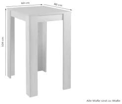 byLIVING Bargruppe »Essgruppe Nele, Stühle Simone« Set, Tisch mit Barhockern, 3 Stk. tlg. Barhocker, Bartisch