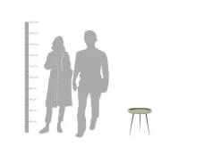 byLIVING Beistelltisch »Jana« aus Massivholz, mit modernem Muster, Durchmesser 35 cm
