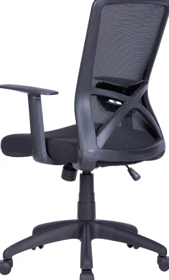 byLIVING Bürostuhl »Long« () Mesh-Webstoff in schwarz, Wippmechanik mit Härtegradeinstellung