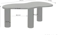 byLIVING Couchtisch »ETHAN« Tischplatte und Gestell Akazie natur oder schwarz, Tischbein: 13 cm