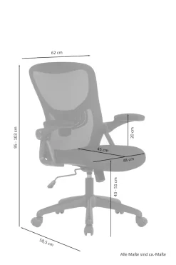byLIVING Drehstuhl »Flex« () 1 Stk.moderner Bürostuhl mit vielen Einstellungsmöglichkeiten