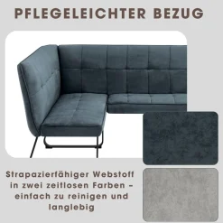 byLIVING Eckbank »Talea Küchenbank« 1 Stk. tlg. Komortable Nosaqfederung und gemütlicher Stoffbezug mit Farbauswahl