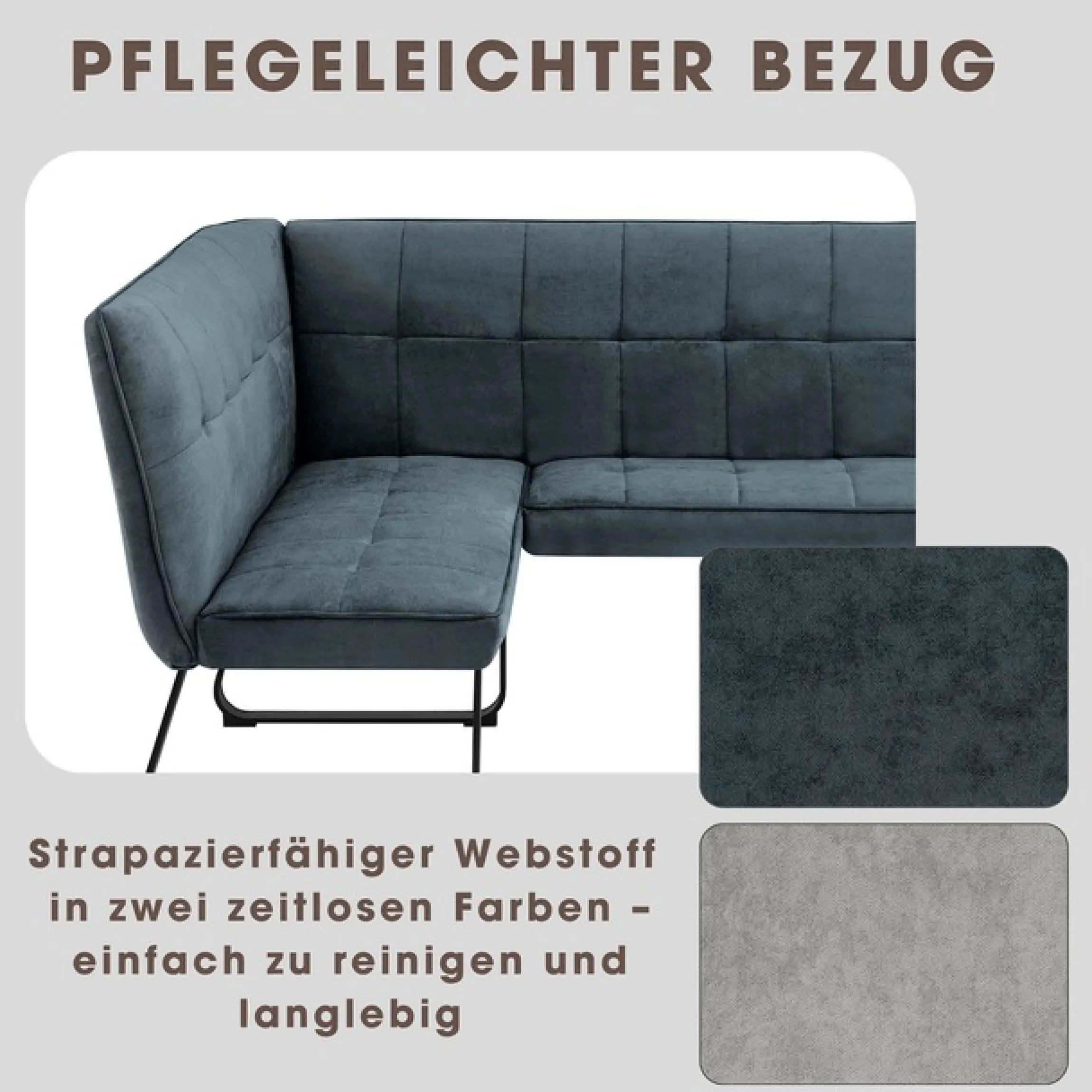 byLIVING Eckbank »Talea Küchenbank« 1 Stk. tlg. Komortable Nosaqfederung und gemütlicher Stoffbezug mit Farbauswahl