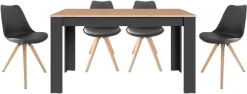 byLIVING Essgruppe »Kira« Set, 5 Stk. tlg. modernes Set mit 4 Stühlen in mehreren Farben und Größen erhältlich