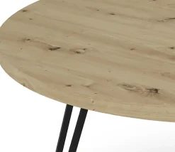 byLIVING Esstisch »Marta« 1 Stk. tlg. mit 120cm runder Tischplatte in Artisan Eiche Optik und Metallbeinen