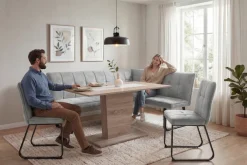 byLIVING Esstisch »VIENNA« Sonoma Eiche (Eiche-Optik), bis 100 kg, Säule (V-förmig), 6 Sitzplätze