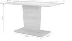 byLIVING Esstisch »VIENNA« Sonoma Eiche (Eiche-Optik), bis 100 kg, Säule (V-förmig), 6 Sitzplätze