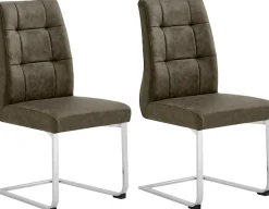 byLIVING Esszimmerstuhl »Marlen XXL« (Set) 2 Stk.bis zu 150 kg belastbar, Vintage-Bezug, Freischwinger
